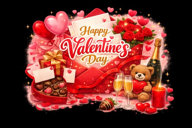 Happy valentine day vector image png