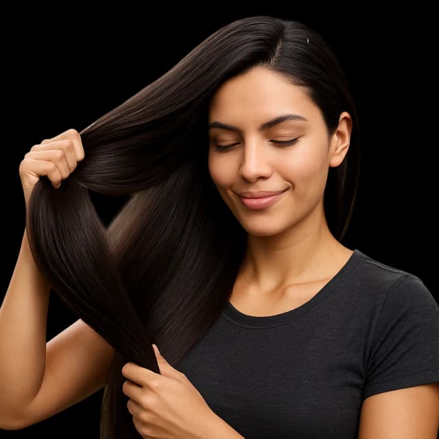 strong hair Indian women