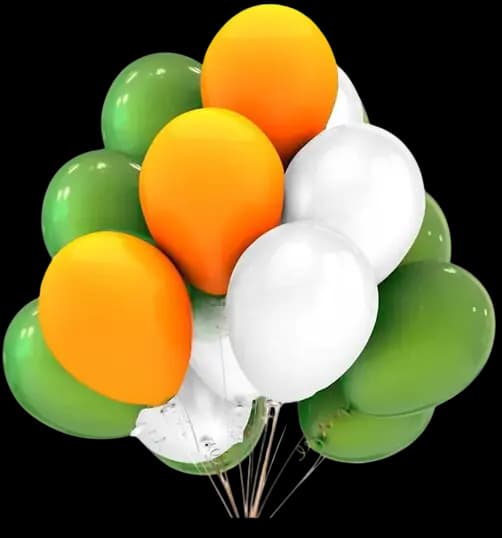 Indian Flag Color Balloon, 15 August, Indipendence Day png